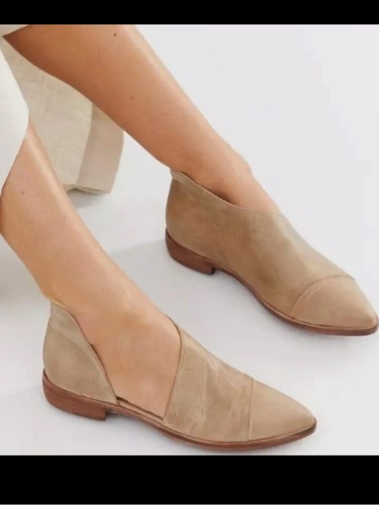 Free People Shoes - Free People Taupe Suede D'Orsay Flats
